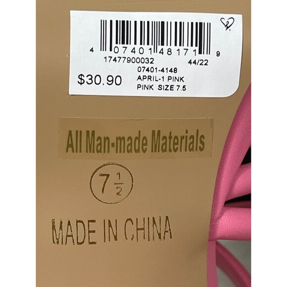 Windsor Women's April Pink Squared Toe High Heels Sz 7.5 - NWB - Picture 8 of 9